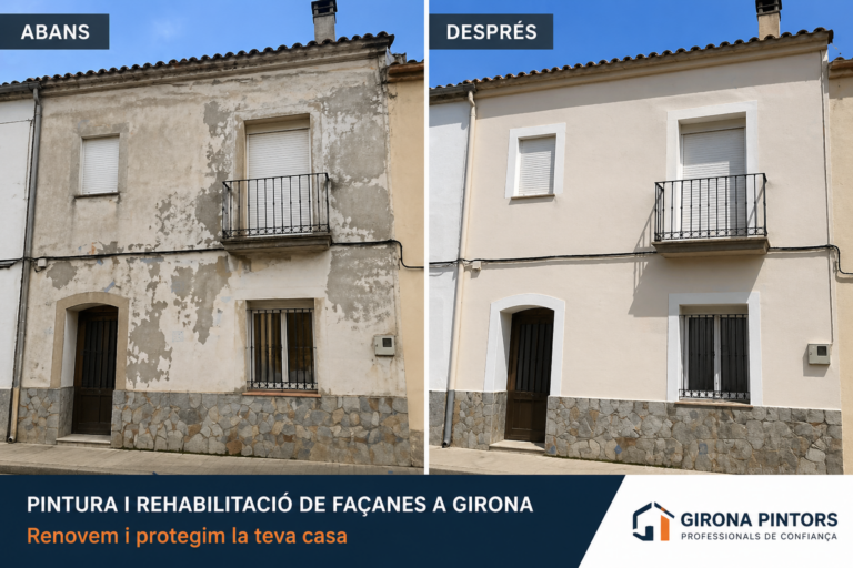 Línies de vida en treballs de pintura de façanes a Girona