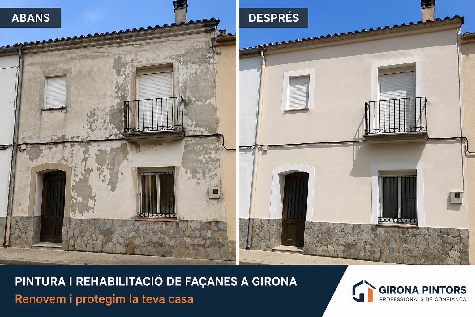 pintar façana casa Girona